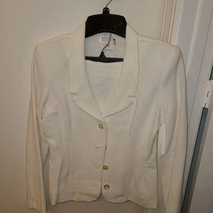 Moda Int'l Vintage white! Suit, size 12 (8)